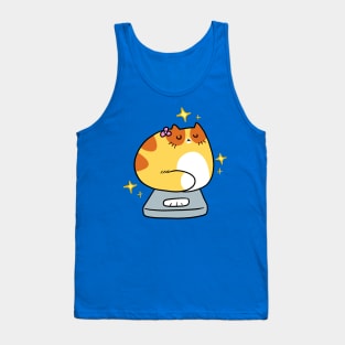 Cat sitting on a Scale Tank Top